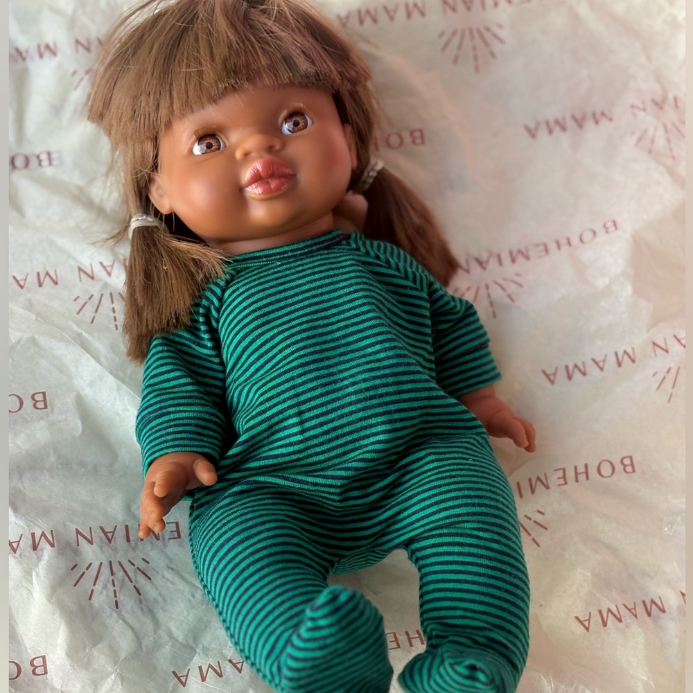MiniKane Salomè Adorable Baby Doll with Pigtails and Honey Eyes vanilla scented